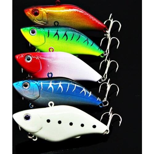 POETRYYI 2021 New 1pcs 7cm 13g Hard VIB Lures Fishing Minnow Bait Treble Hooks Sinking Crankbait Wobblers Fishing Tackle 3DEyes