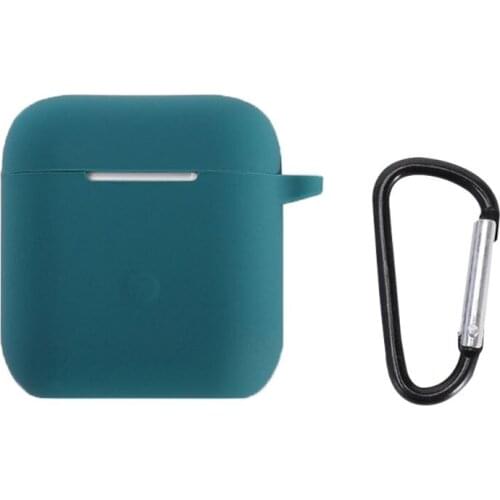 Anti-fall Dust-proof Protective Cover Silicone Case With Carabiner for QCY T8 Wireless Bluetooth Earphone