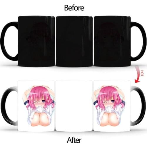 Plump girl Color Changing Mug Creative Fallout Style Heat Sensitive Reveal cup Ceramics Coffee Cups Gift BSKT-103