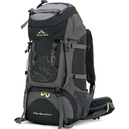 BOWTAC Mountaineering Hiking Backpack Climbing Camping Pack 70L Unisex Waterproof Backpack Travel Outdoor Sports Bag