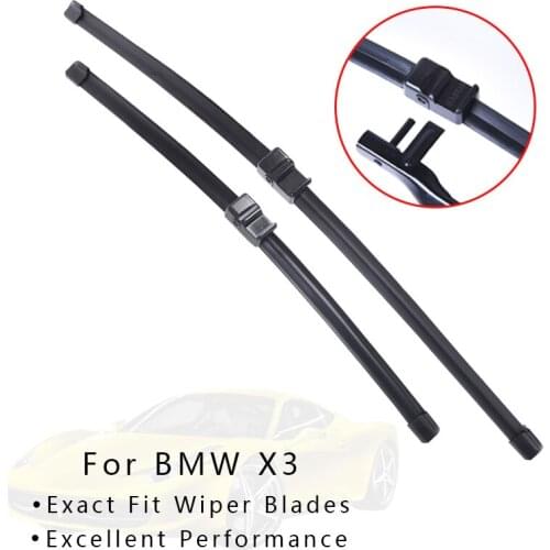 Front and Rear Wiper Blades for BMW X3 E83 F25 G01 2003 2004 2005 2006 2007 to 2020Car Accessories Soft Rubber Windshield wipers