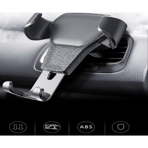 Genuine Leather Car Air Vent Mount Mobile Phone Holder For Volkswagen VW Passat B6 B5 B7 B8 Golf 4 5 7 6 Polo Opel Astra J H G