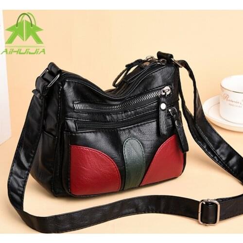 Fashion Womens Messenger Bag High Quality Designer Shoulder Bags for Women 2021 New Pu Leather Multiple Zippers Female Handbag