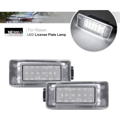 LED License Number Plate Light for Nissan Altima Platinum Serena C27, Canbus Error Free Rear Registration Tag Lamps