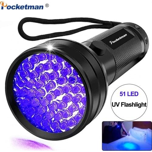 UV Flashlight Black Light, 51 LED 395 nM Ultraviolet Torch Blacklight Detector for Dog Urine, Pet Stains and Bed Bug