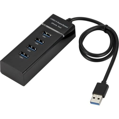 USB 3.0 Multi Hub High Speed 4 Port Splitter Expander Multiple Use Power Adapter USB 3.0 Hub with Switch For PC Laptop