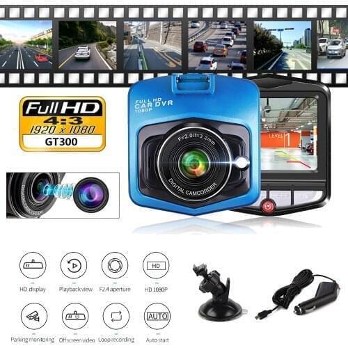 Car DVR Dash Camera 1080P Driving Recorder Video Night Vision Loop Recording Wide Angle Motion Detection Dashcam Registrar