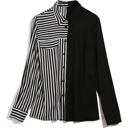 2021 New Zebra Pattern Womens Tops And Blouses Long Sleeve Bluzki Damskie Womens Shirts Black Tunika Koszula Damska