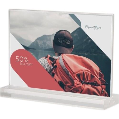 10*15cm Acrylic label holder desk sign stand label holder hotel restaurant banner poster price card display stand label frame