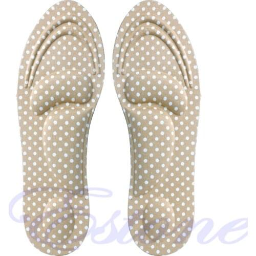 2pcs 3D Sponge Soft Insole Comfort High Heel Shoe Pad Pain Relief Insert Cushion LX9F