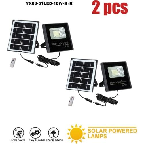 2pcs 51leds Solar Power Wireless smart on at night Wall Light Waterproof Outdoor Home Garden Street Yard Security lamp seperable