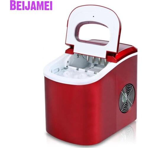 BEIJAMEI 15kg/24H Portable Automatic ice Maker Household bullet round ice making machine for family, bar,coffee shop