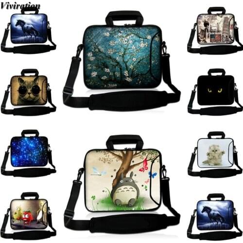 Computer Sleeve Case 10 13 12 15 14 17 Shockproof Notebook Cover For All Laptop Neoprene Messenger Handbag 17.3 15.6 Zipper Bags