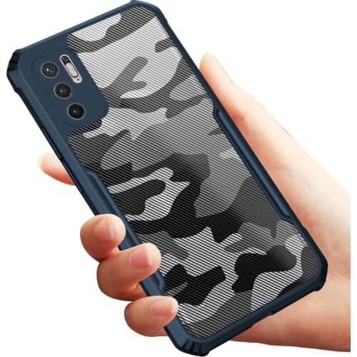 For Xiaomi POCO M3 Pro Case Airbag Case Camouflage Acrylic PC+TPU Anti-knock Armor Back Cover For Redmi Note 10 5G Rzants