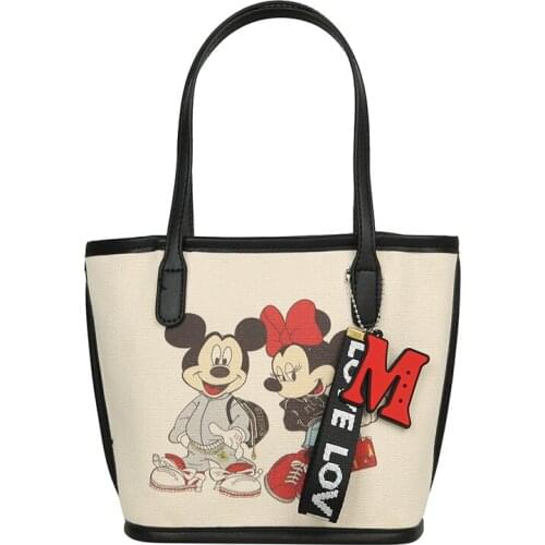 Disney cartoon Mickey handbag new small tote bag shopping bag handbag lady shoulder bag Minnie handbag birthday gifts