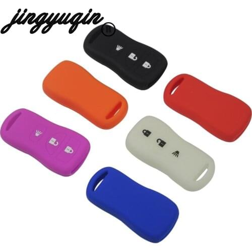 Jingyuqin New 3 Buttons Remote Key Shell Fob Case Cover For Nissan Quest Tiida Livina X-Trail Qashqai Paladin Keyless Entry