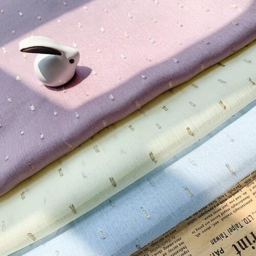 Lurex jacquard cut flower crepe chiffon fabric breathable tulle fabric DIY womens shirt dress