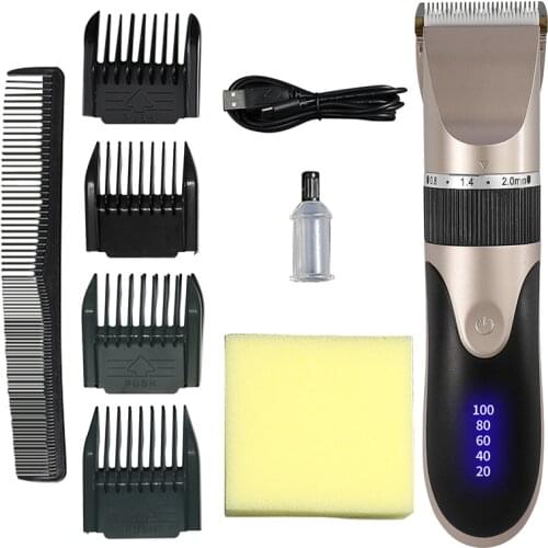 Hair Trimmer Digital USB Rechargeable Hair Clipper For Men Haircut Ceramic Blade Razor Hair Cutter Barber Machine Professional