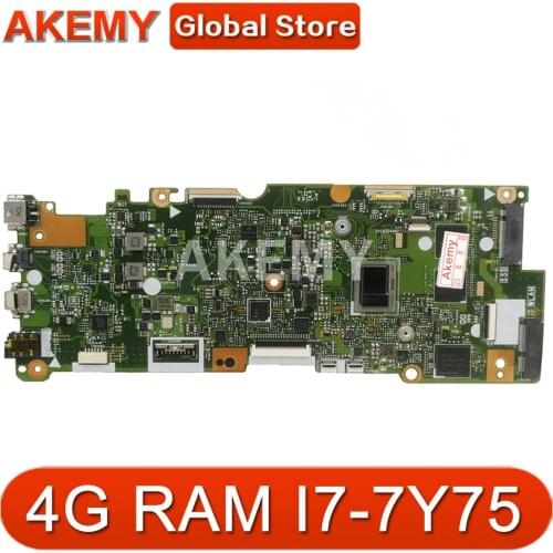 Akemy 90NB0H20-R00120 Mainboard For ASUS VivoBook Flip 14 TP401CAE TP401CA TP401C Laotop Motherboard W/ 4G/I7-7Y75 128G-SSD