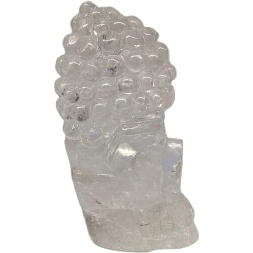 Natural crystal handcarved Buddha skull home collection holiday gifts lovely wisdom art A peaceful and healthy energy field