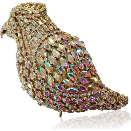 Latest Design Luxury Crystal Women Evening Bags red Clutches bags Elegant lady Evening Bag with Handle Chain Shoulder Handbags