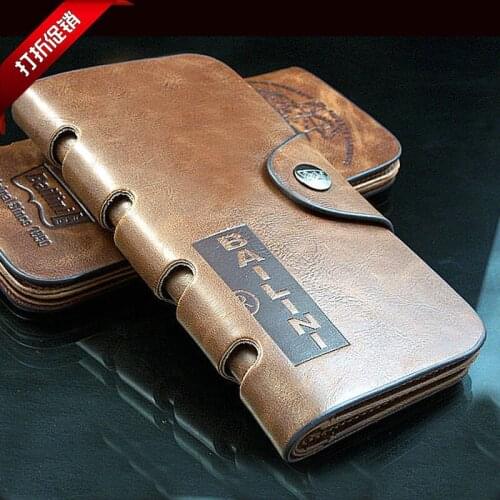 051918 new hot men vintage hand bag man long clutch wallet