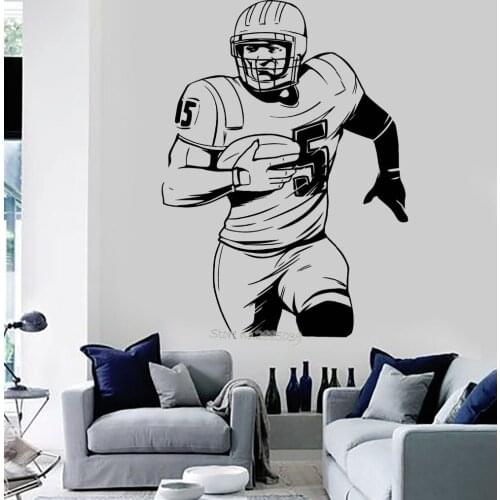 New Arrival Wall Sticker Vinyl Decal Football Player Sport Teen Room Stickers Mural Boy Rooms Cool Wallpaper Modern Poster LA574