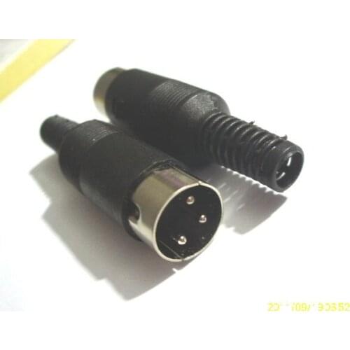 50 pcs DIN Plug Connector with Plastic Handle Male have 3 Pin New