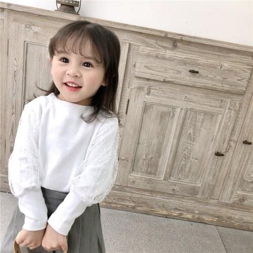 Toddler Girl Shirts Fashion Korean Style Puff Sleeves Tops for Girl Kids Clothing 2020 Autumn Baby Child Blouses 2 3 4 5 6 7 Y