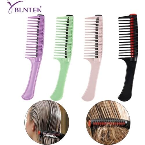 YBLNTEK Hair Brush Professional Wide Tooth Hair Comb Anti Static Massage Salon Coloring Comb Barber DIY Hair Styling Accessories