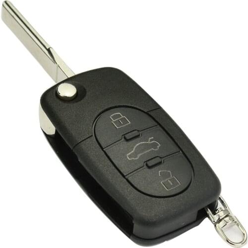3 Button Folding Remote Car Key Fob Case Shell For Audi TT A2 A3 A4 A6 A8 Key Blade HAA cr2032