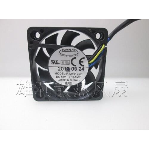 EverCool R124010SH DC 12V 0.14A 40x40x10mm 3-Wire Server Cooling Fan