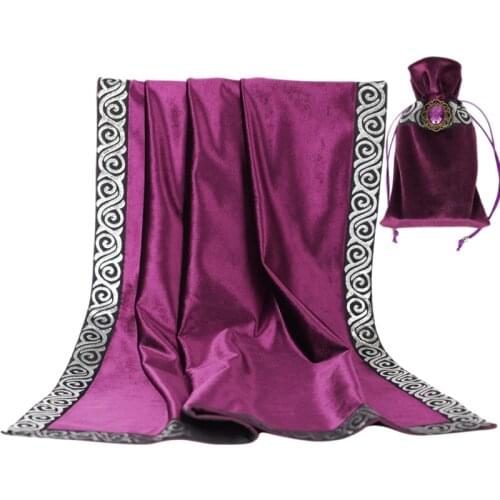 High-grade Velvet Divination Altar Cloth Board Game Tablecloth with Bag Witch Astrology Oracle Card Pad