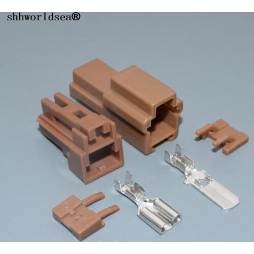 Worldgolden auto 1P 6.3mm male female wiring harness plug electric female cable plug connector 6098-0234 6098-0232