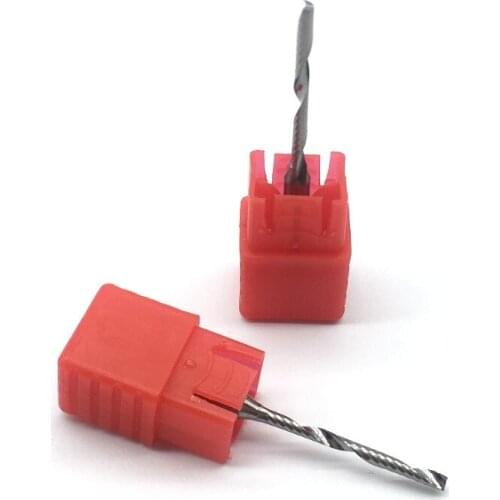 1PC One Flute Spiral 3.175 2mm 22mm long Wood Milling Cutter high quality PVC Carbide Engraving Cutters CNC router bits acrylic
