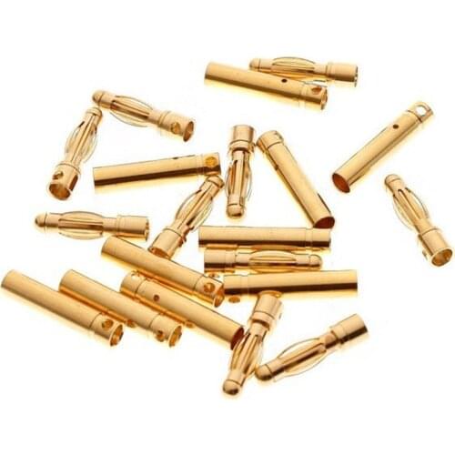 10Pairs/lot 4mm RC Battery Gold-plated Bullet Banana Plug High Quality Male Female Bullet Banana Connector