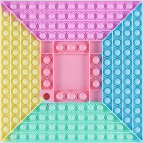 30*30cm Macaron Large Push Bubble Sensory Fidget Toys Keyboard Shape ADHD Anxiety & Stress Relief Gifts for Kids Adults