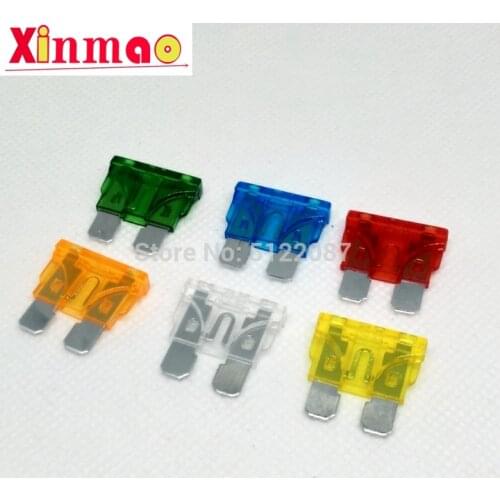30Pcs Standard Auto Blade Fuse for Car 5 10 15 20 25 30 AMP Car Fuse Auto Fuse White Yellow Red Blue Orange Green