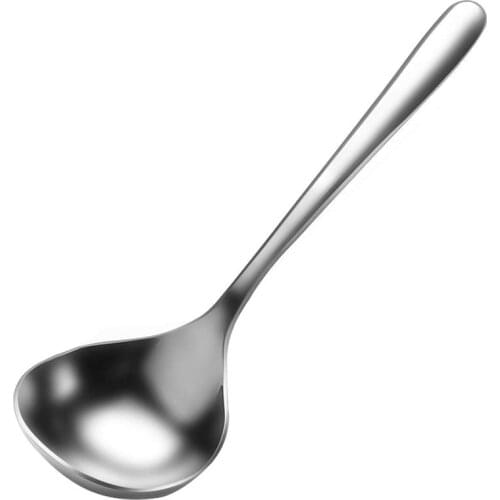 304 Stainless Steel Soup Spoon Deepen Thicken Large Capacity Long Handled Tableware Dinnerware Creative Kitchen Tools
