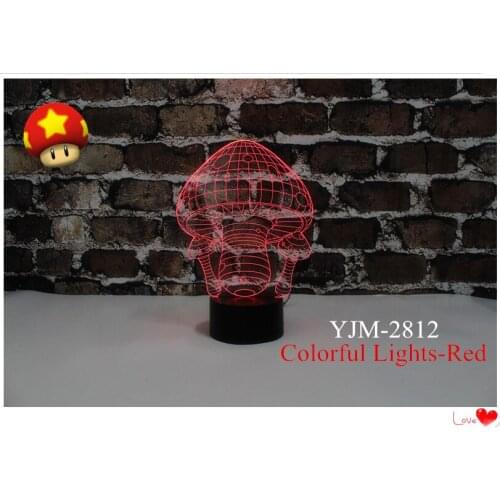 3D Led Night Light for Kids 7 Colors changeable Nite Nite for kids Mushroom shape