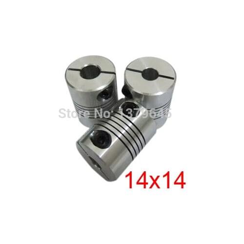 5pcs/lot Coupler 14mm to 14mm Flexible Shaft Coupler 14x14mm Flex Clamp Shaft Coupling Connector Diameter 32mm Length 40m