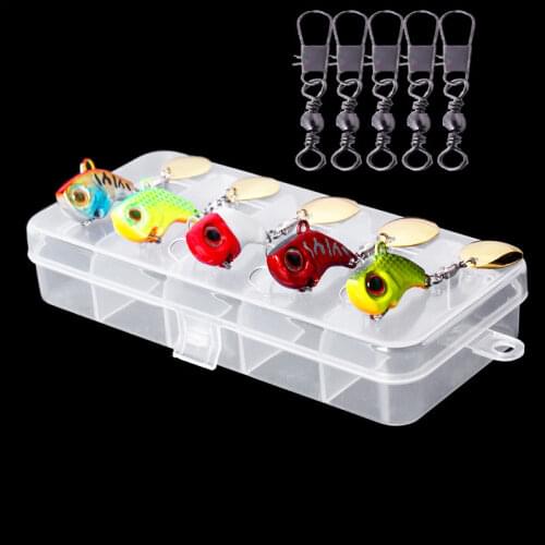 5PCS VIB box kit 8g/12g/15g/20g Fishing Lures for Carp Pike Fly Fishing Hard Wobblers Crankbaits Pesca Fishing Lure