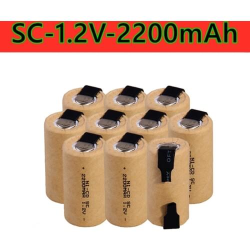 2021 newSC battery 1.2V 2200mAh Ni Cd battery for power tools C Ni Cd rechargeable battery and tab Ni Cd battery for power tools