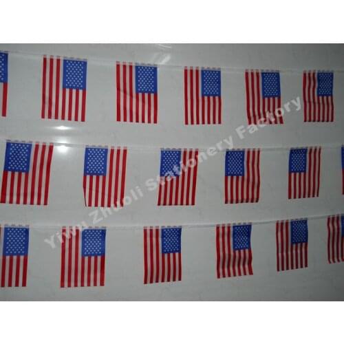 5 Meter Long 21*14CM USA Banners String Flags Decorative Flag Banner Team Fans Supplies Free Shipping