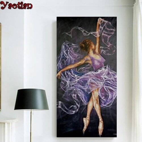 Big size DIY Diamond Painting Ballet dancing girl Full Drill Mosaic handwork Rhinestone Embroidery Cross Stitch Arts and Craft