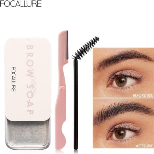 FOCALLURE Sculpting Eyebrow Cream Glue Quick-drying Waterproof Long-lasting Color-resistant Eye Brow Enhancer Eye Makeup TSLM2