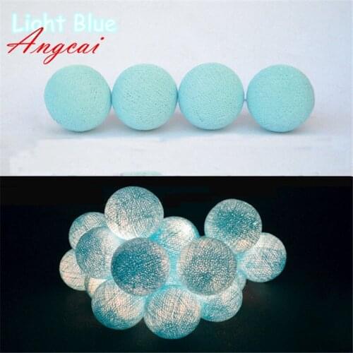 20pcs/sets solid color cotton ball String Lights, Patio,Fairy,Home,Garden,Wedding Party,Hallowmas,bedroom Decor