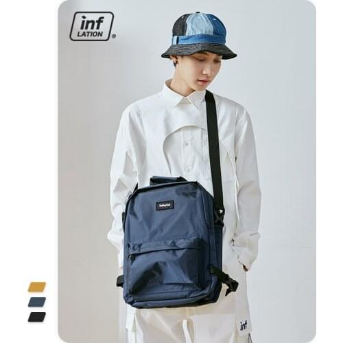 INFLATION Men Fanny Pack Hip Hop Functional Men Shoulder Bags Streetwear Crossbody Bags Outdoor Boy Messenger Bags 374AI2020