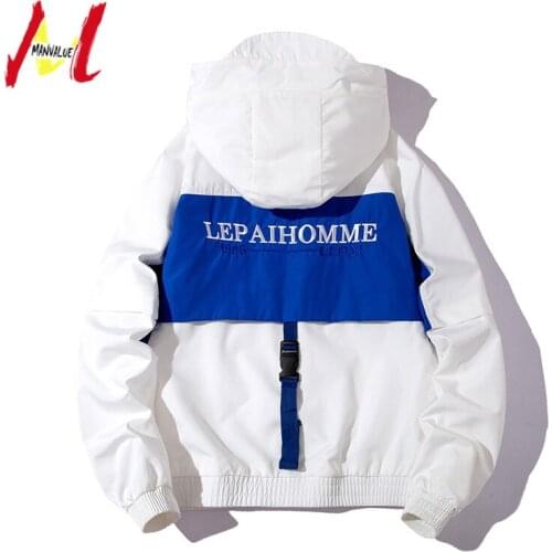 MANVALUE Super Initiator Jackets Thin Stitching Color Matching for Boys and Teenagers New Mens Jacket In Spring and Autumn