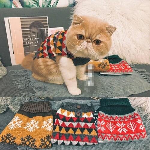 [MPK] Cat Sweater & Dog Sweater, Pyramid Design Pet Clothes